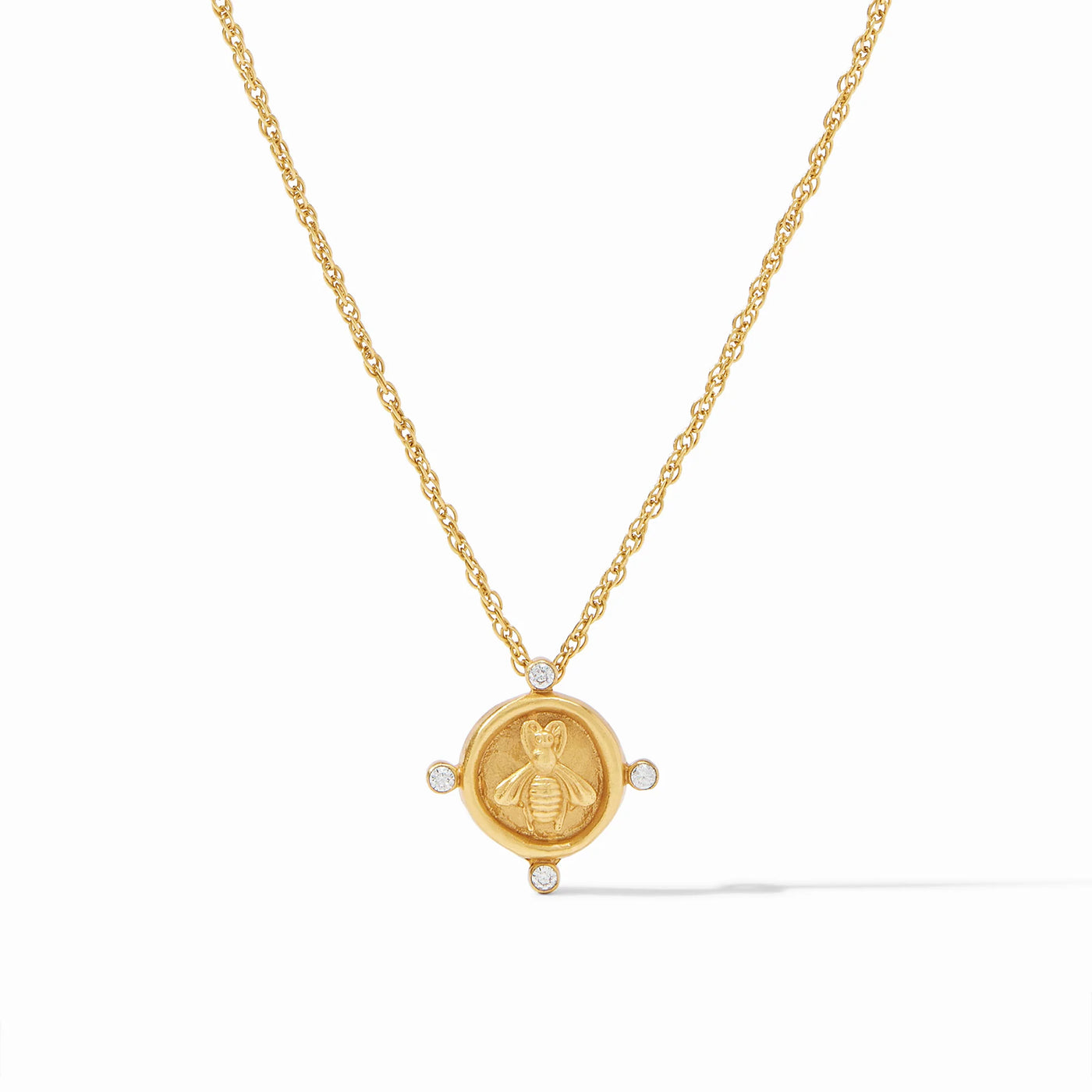 : BEE CAMEO SOLITAIRE NECKLACE :