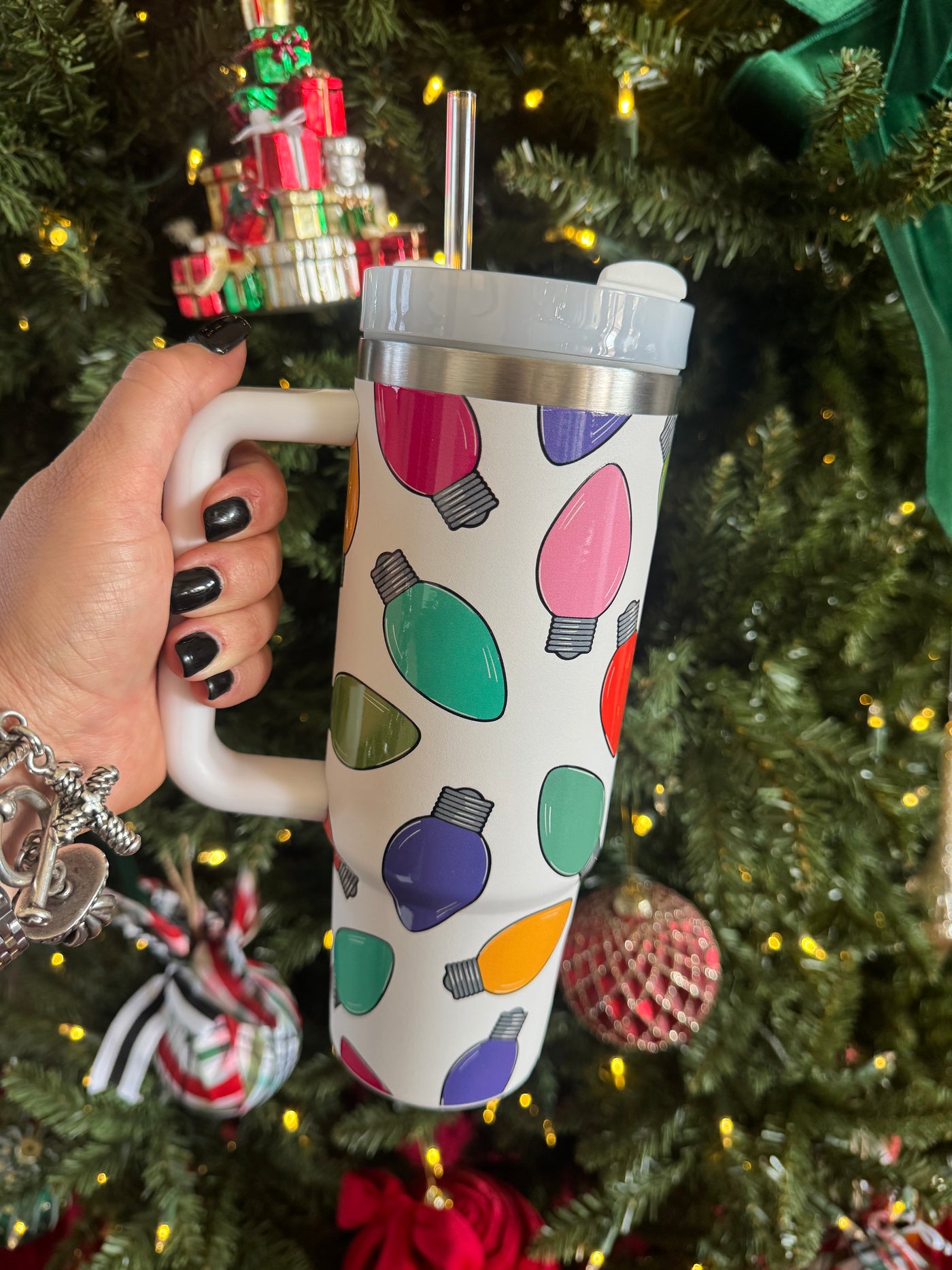 : HOLIDAY LIGHTS 30oz TUMBLER :