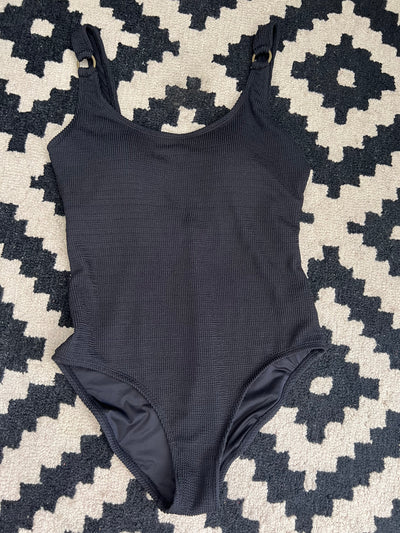 : BLK RIBBED SWIMMY :