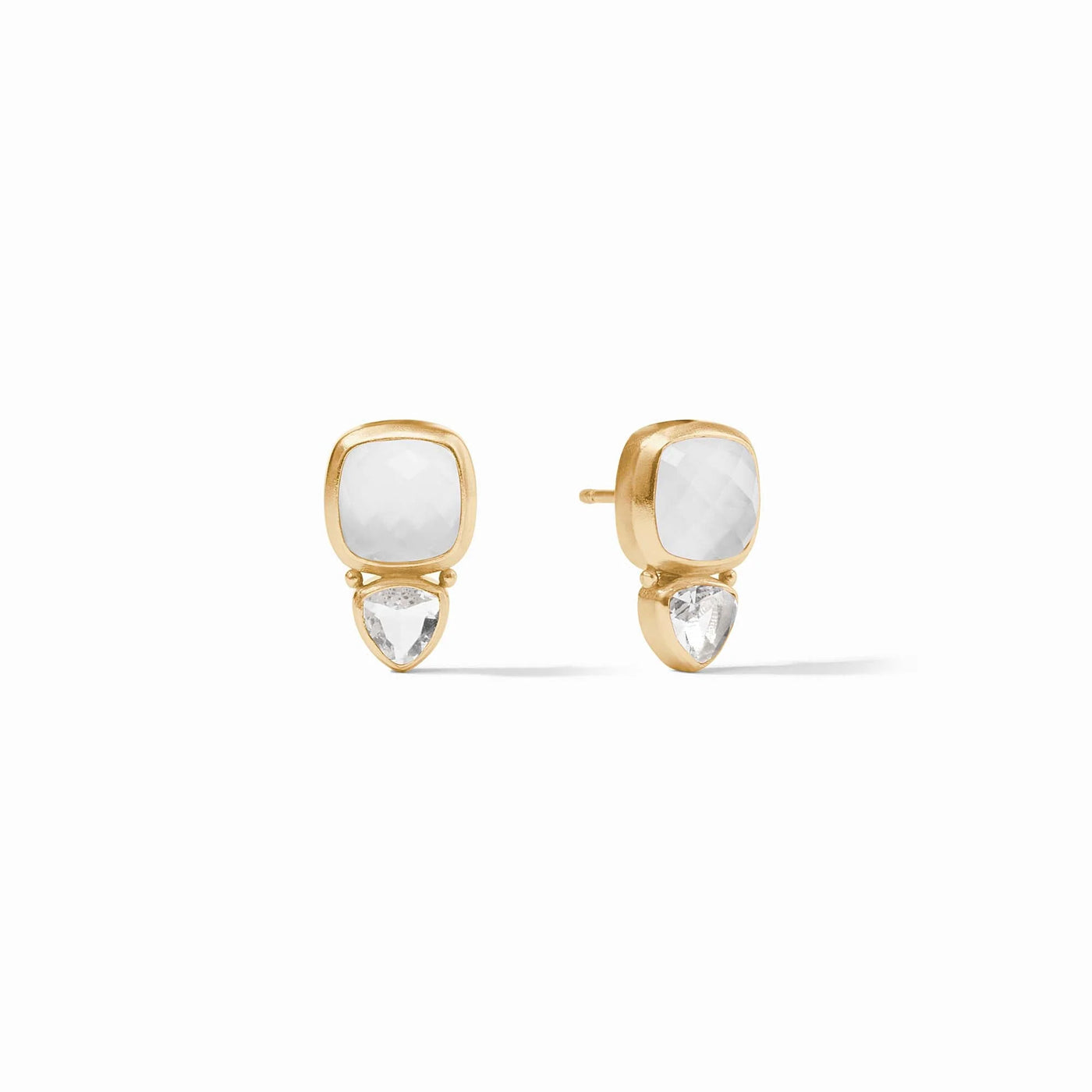 : AQUITAINE DUO STUD - CLEAR CRYSTAL :