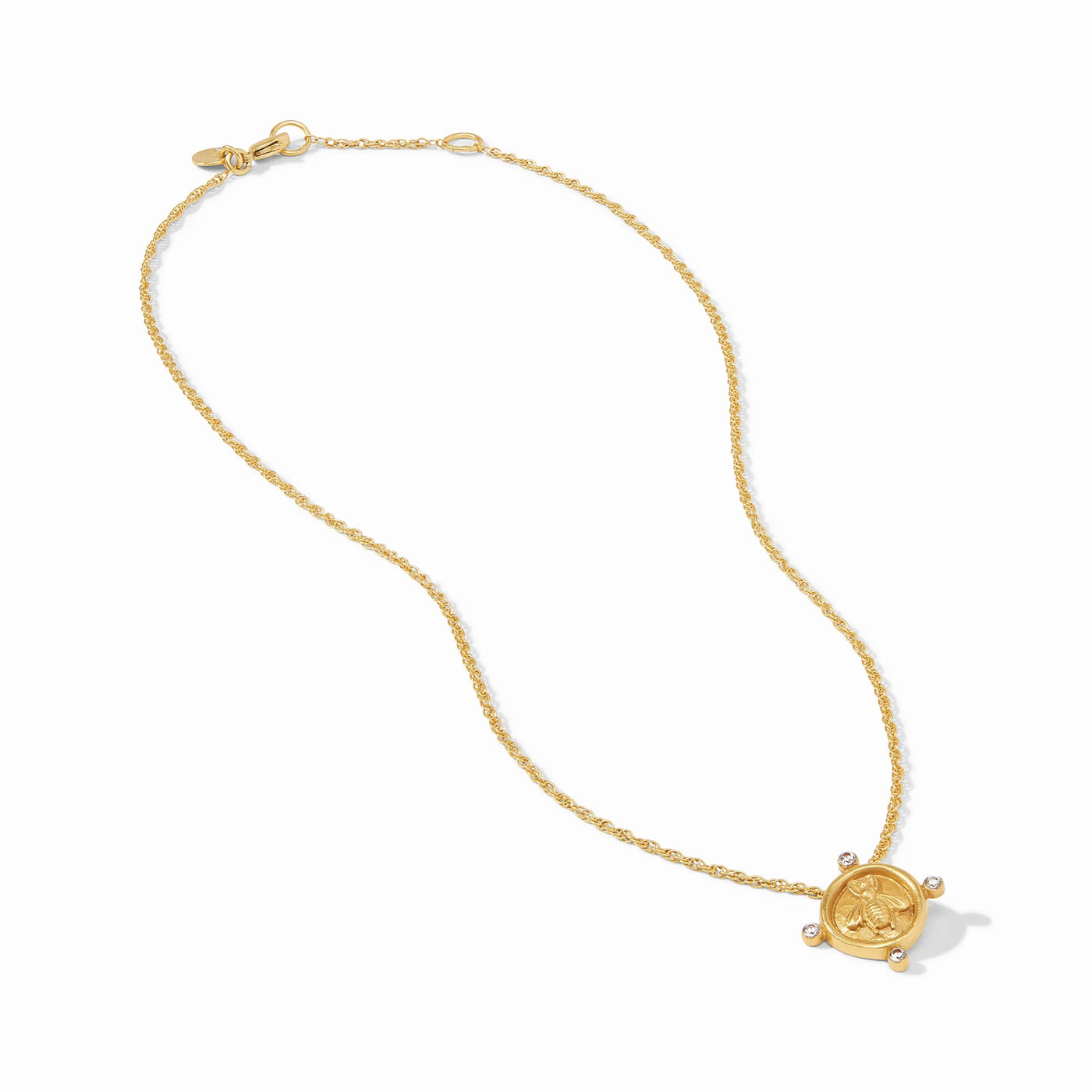 : BEE CAMEO SOLITAIRE NECKLACE :