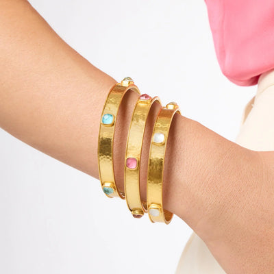 : CATALINA STONE BANGLE - PEONY PINK :