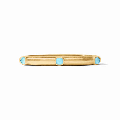 : CATALINA STONE HINGE BANGLE - CAPRI BLUE :