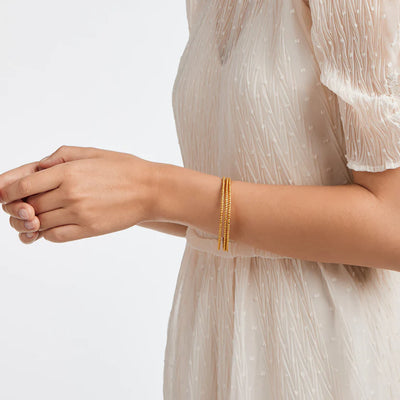 : COLETTE BEAD BANGLE - GOLD :