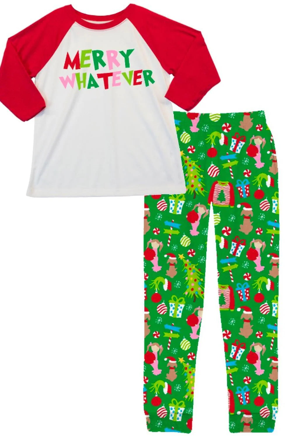 : MERRY WHATEVER LONG SLEEVE JAMMIE JOGGER SET :